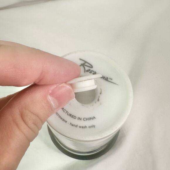 Rosanna 12 Fl Oz White CAT MOM Ceramic Travel Commuter Cup With Lid & Stopper - Picture 7 of 13